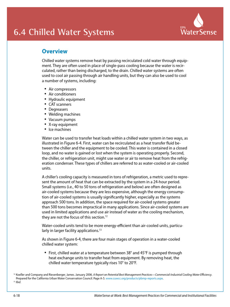 Ws-Commercial-Watersense-At-Work Section 6.4 Chilled Water Systems ...
