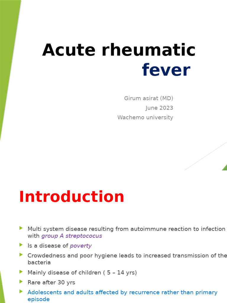 2. ARF and IE | PDF | Medical Specialties | Medicine
