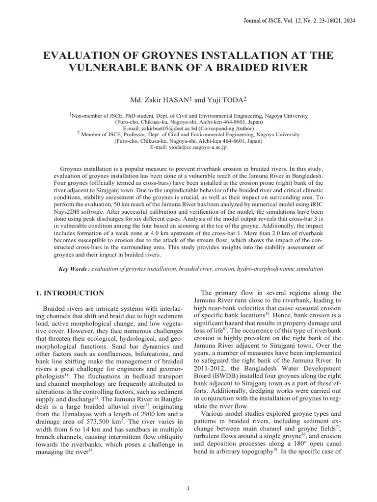 Groynes Impact on Jamuna River Erosion | PDF | River | Erosion