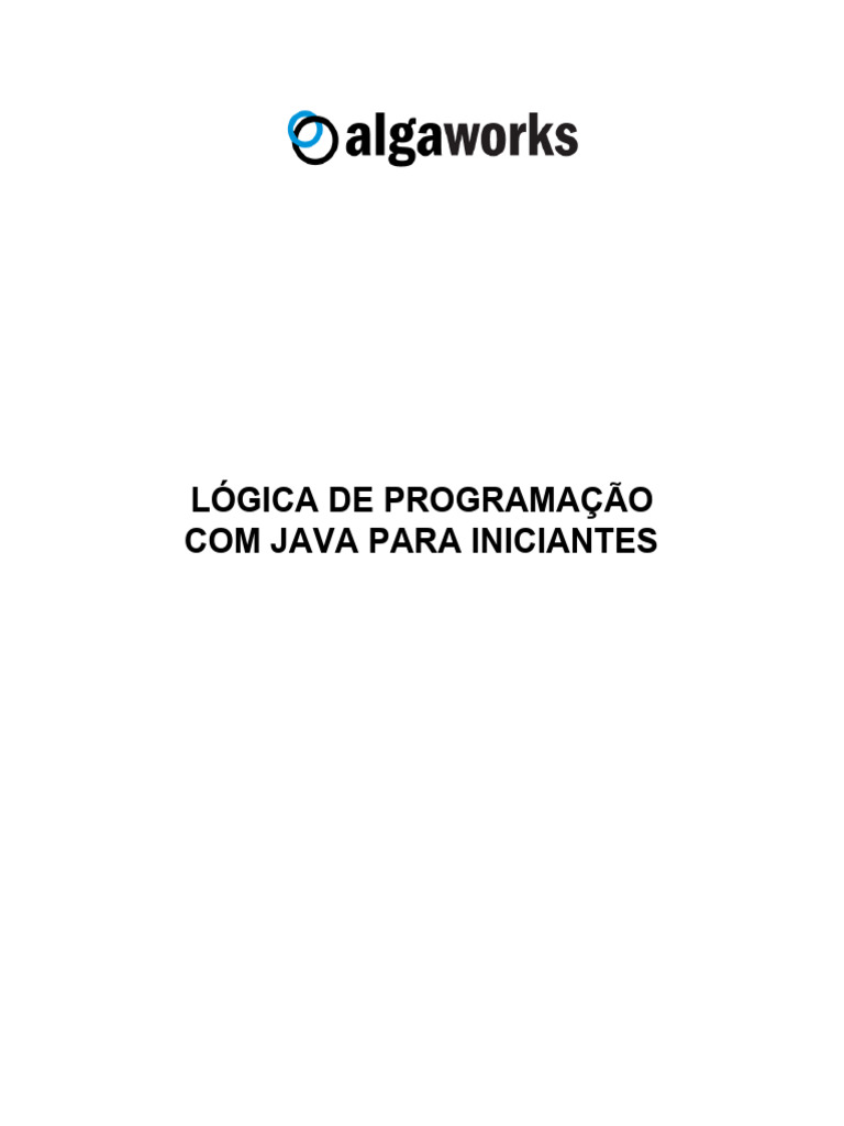 Lógica de Programação em Java para Iniciantes | PDF | Programação ...