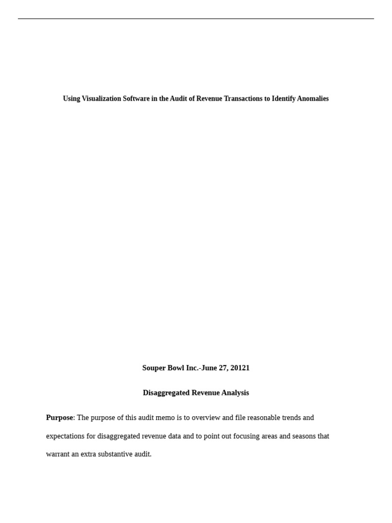 Audit Insights for Revenue Anomalies | PDF | Audit | Data Analysis