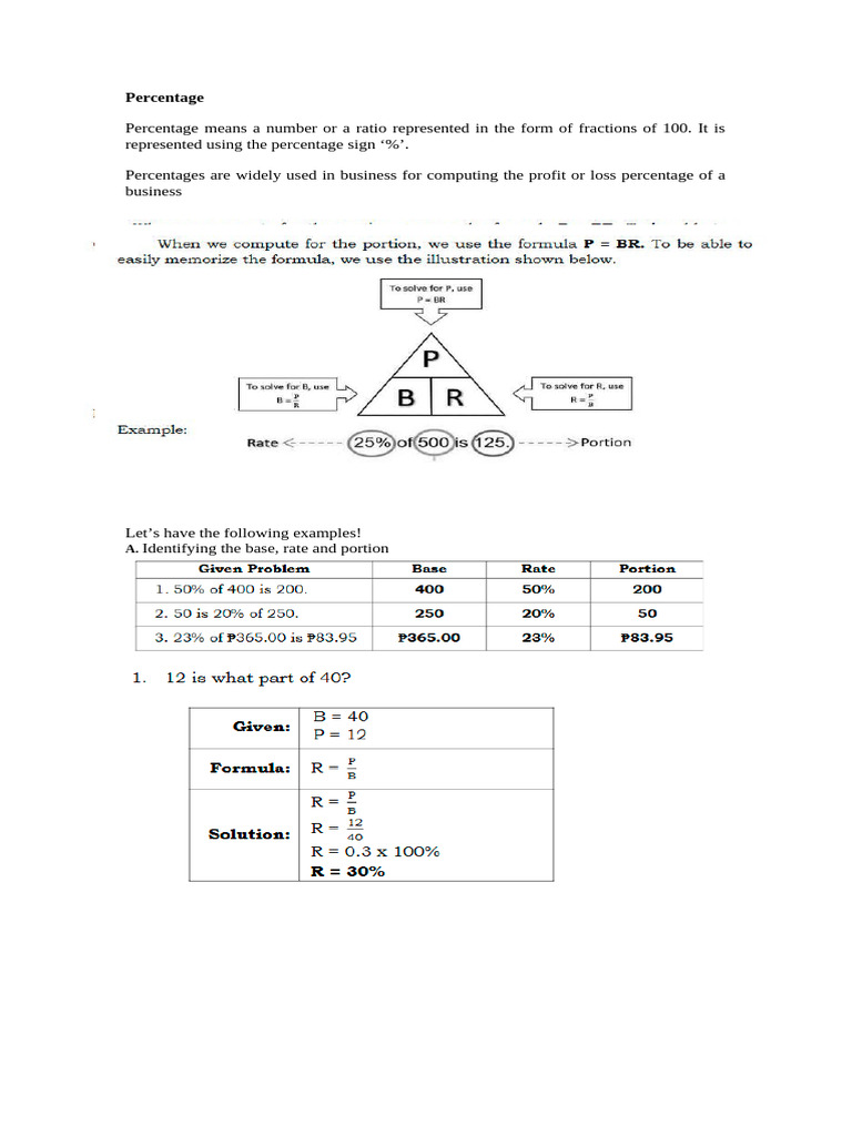 Business Math Essentials | PDF | Interest | Percentage