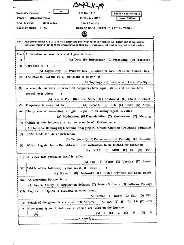 Computer Sicence 11 BWP 19 PDF