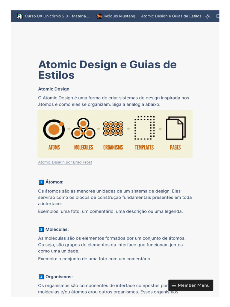 Princípios do Atomic Design | PDF | Esboço | Organismos