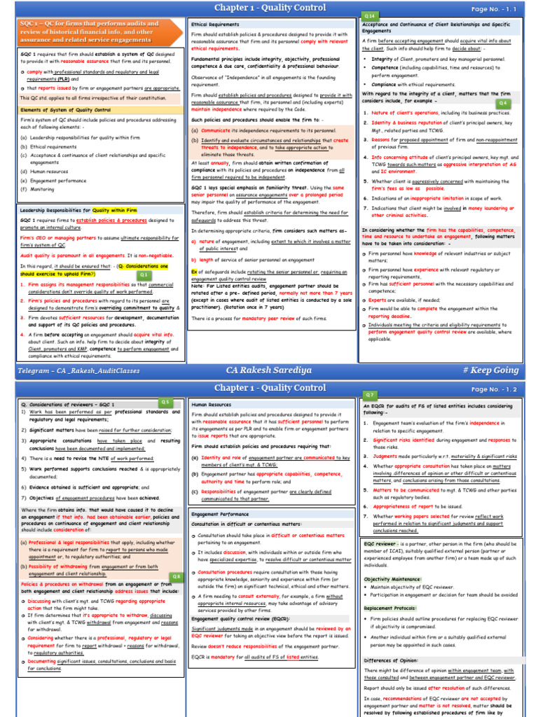 Chapter 1 Quality Control YbN9XBNeNjHXRezr | PDF | Audit | Auditor's Report
