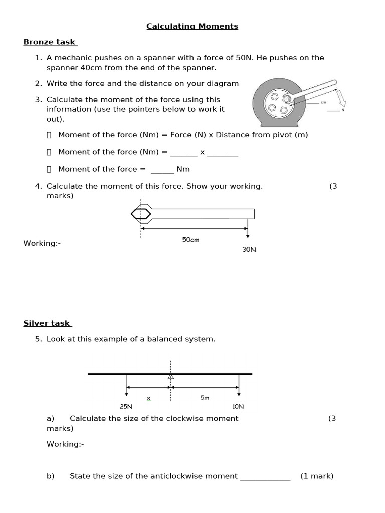 Calculating Moments in Mechanics | PDF