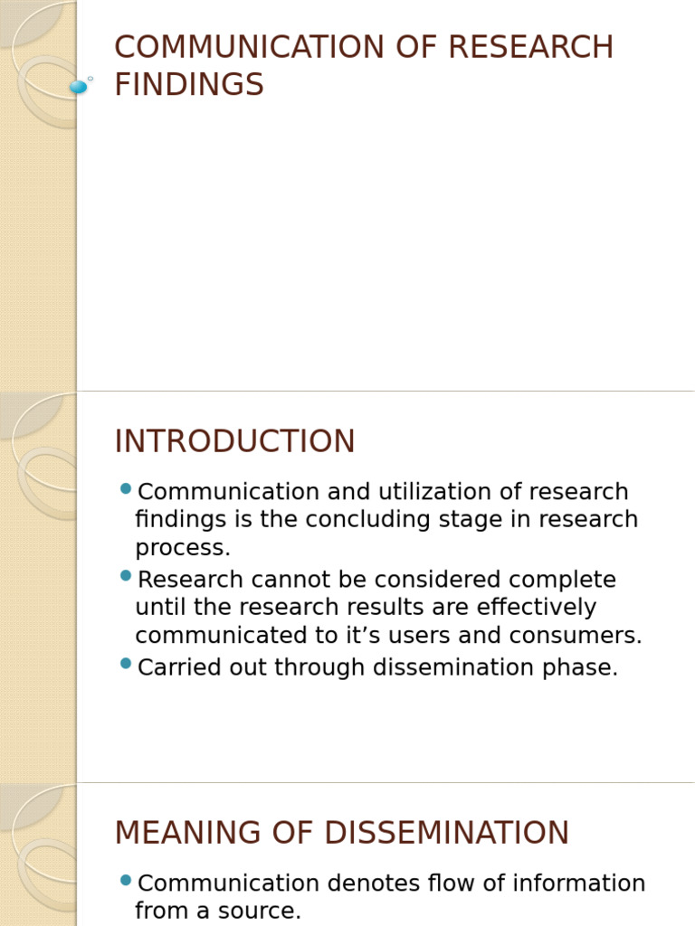 Effective Communication of Research Findings | PDF | Nursing | Statistics