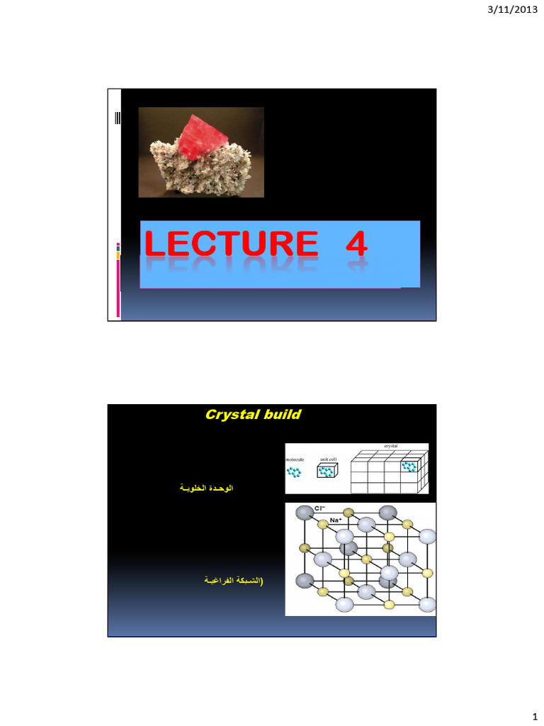 Earth Materials4 Pdf Crystal Structure Analytical Chemistry