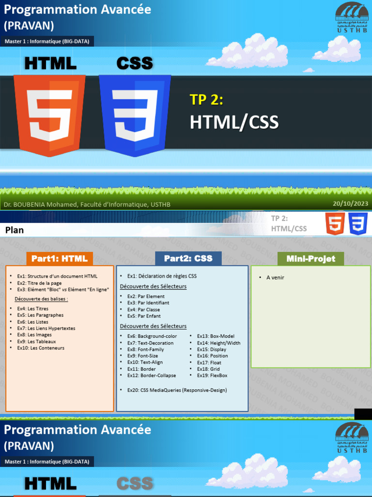 Structure d'une Page HTML | PDF | Html | Programmation web