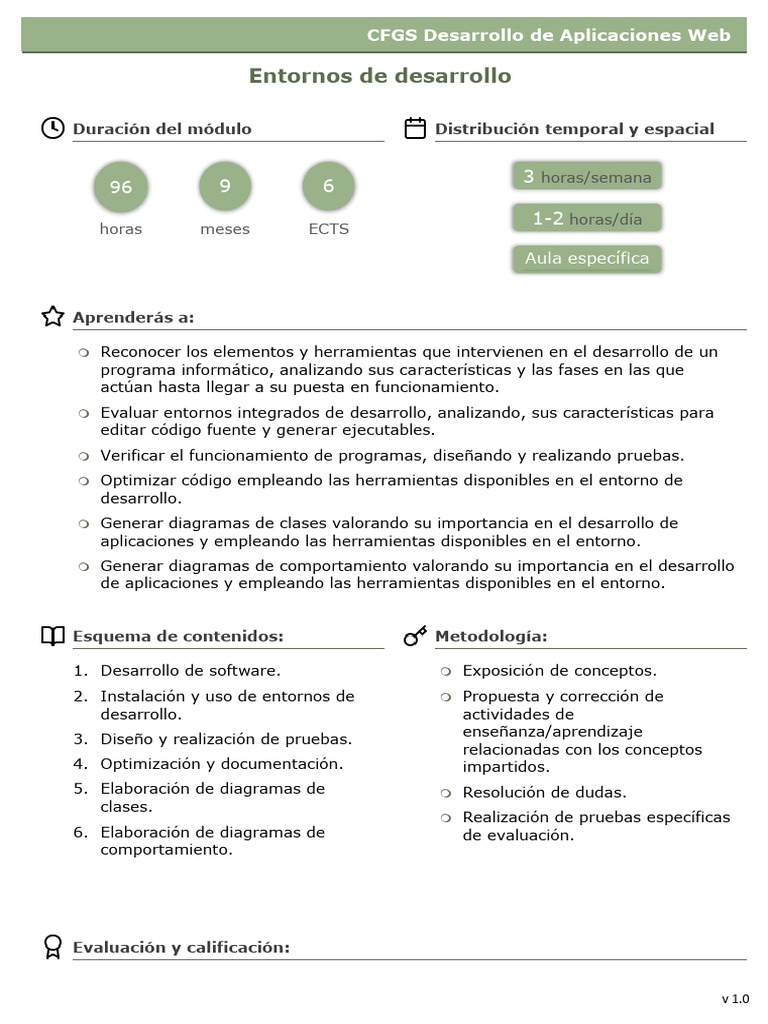 CFGS DAW Entornos de Desarrollo | PDF | Evaluación | Software