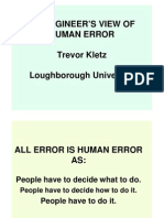 Engineers View of Human Error - Kletz