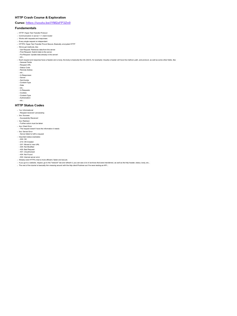 Http Crash Course Exploration Pdf