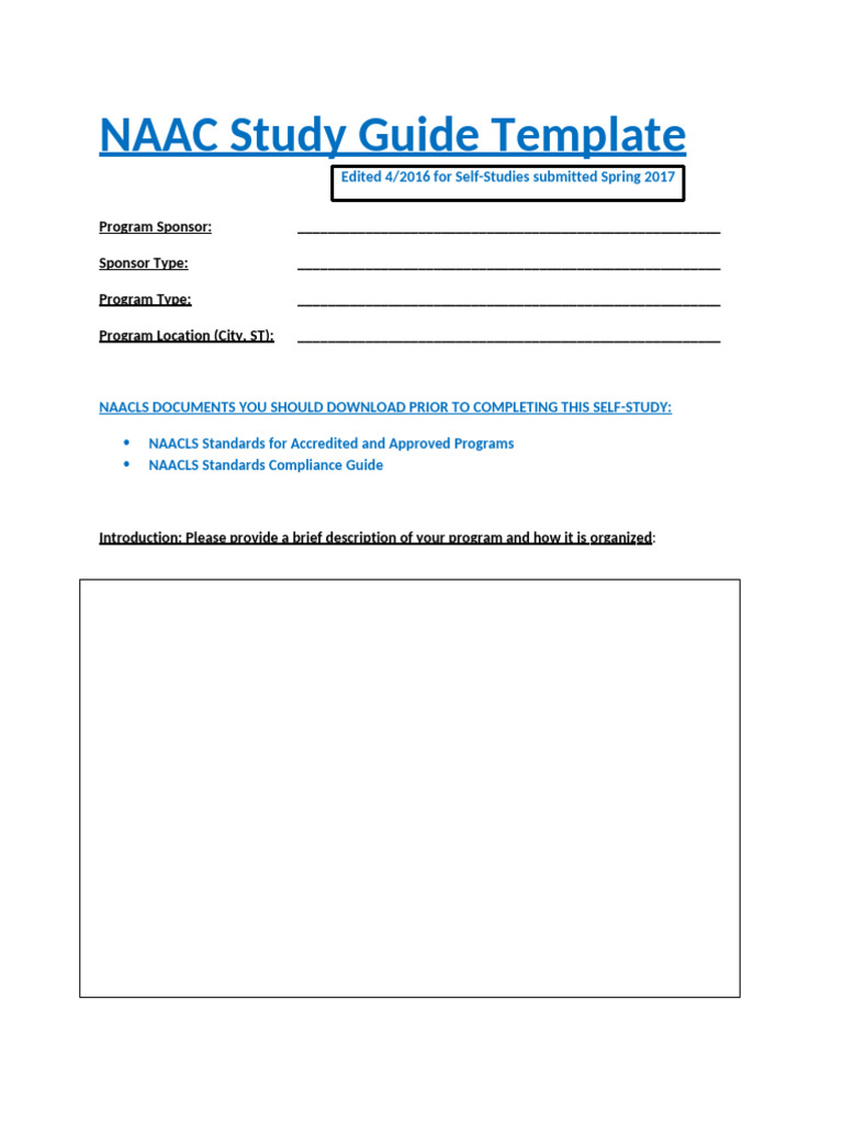NAACLS Study Guide Template | PDF | Curriculum
