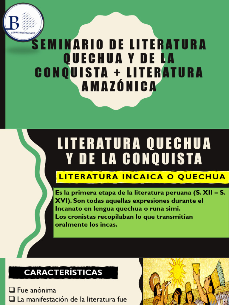 Seminario de Literatura Incaica - Amazónica | PDF | Imperio Inca | Andes