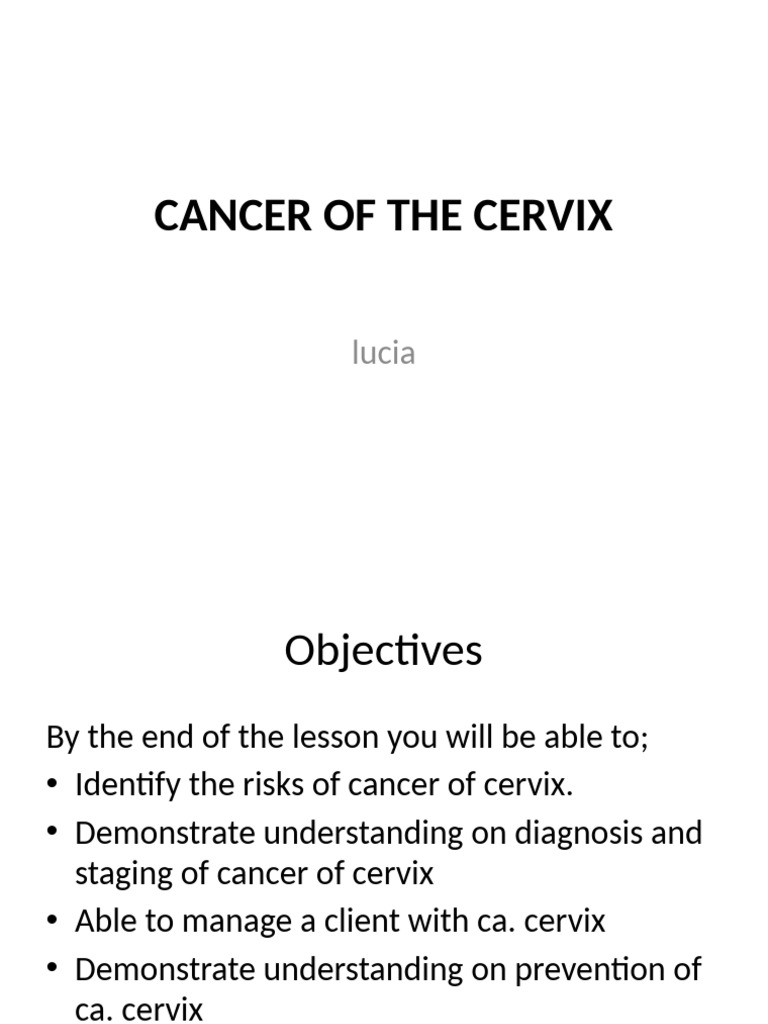Cancer of The Cervix 2-1 | PDF | Cervical Cancer | Carcinoma