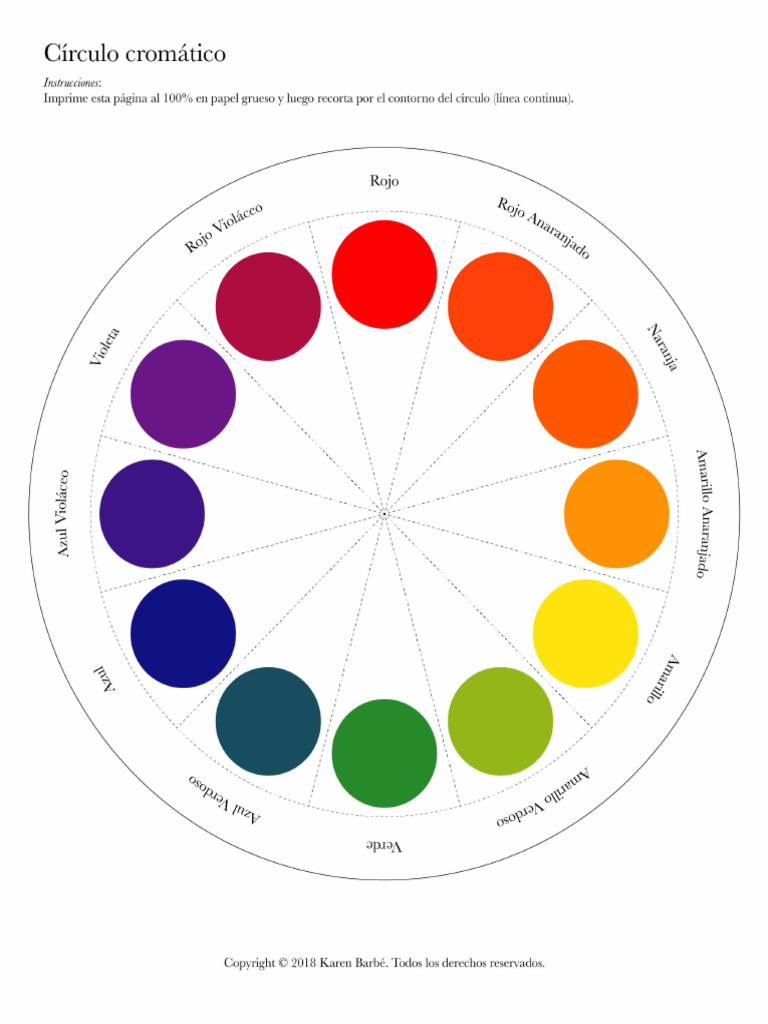 Circulo Cromático para Armonía de Color 2024 | PDF