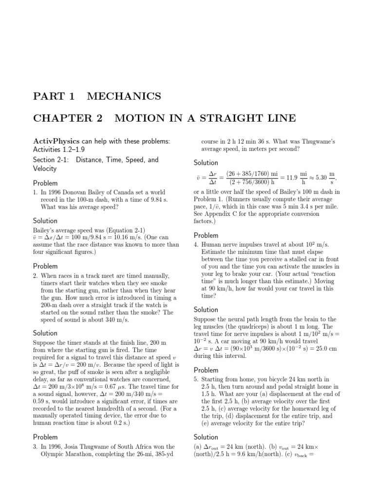 Chap 2 | PDF | Acceleration | Velocity