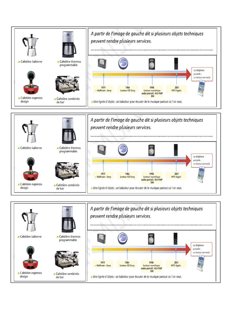1 2 3 Pour Familles Des Objets Techniques | PDF
