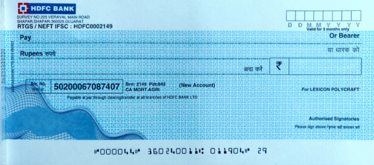 HDFC Bank Account Details and IFSC Code | PDF