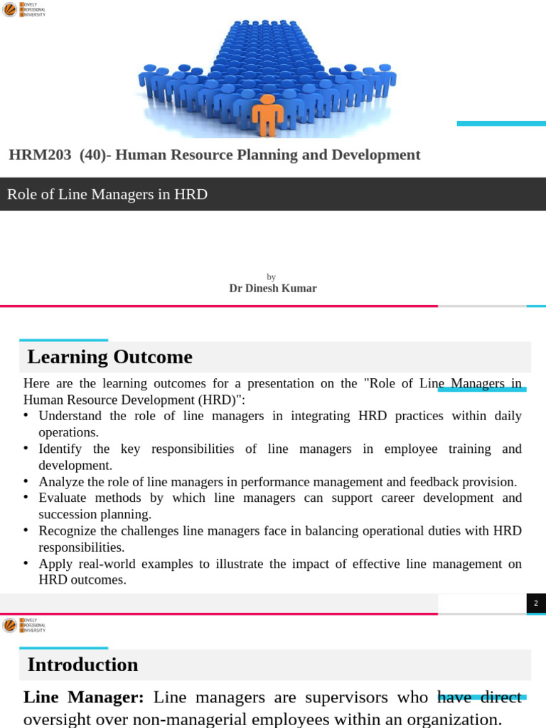 Line Managers' Role in HR Development | PDF | Human Resources | Mentorship