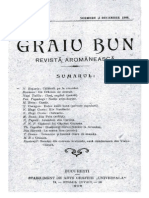 Călătorii pe la Aromâni (N. Bațaria), Graiu Bun, Revistă Aromânească, 1906-1907