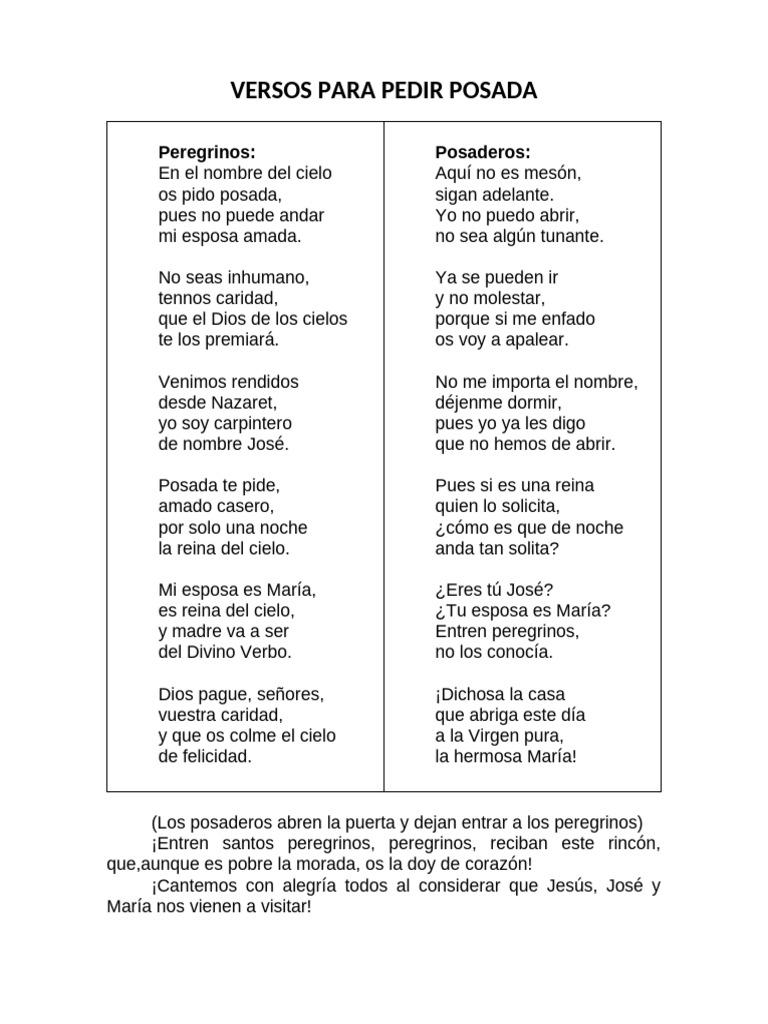 Letanía para Pedir Posada | PDF