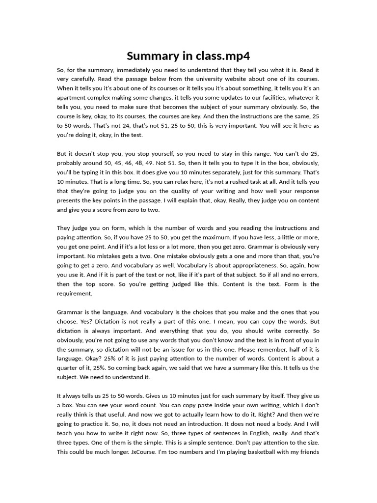 Summary Writing Guidelines for Students | PDF | Comma | Linguistics