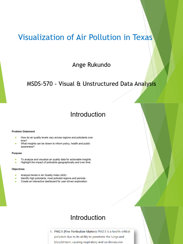 Texas Air Quality Data Analysis Insights | PDF | Data Analysis