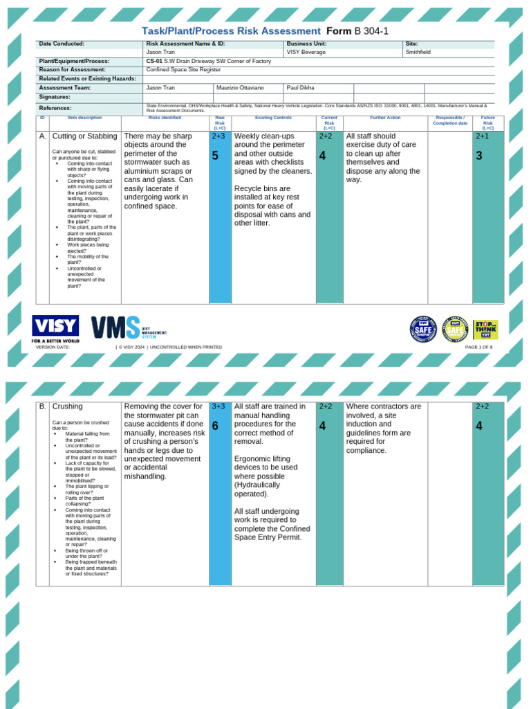 CS 01 | PDF | Personal Protective Equipment | Risk