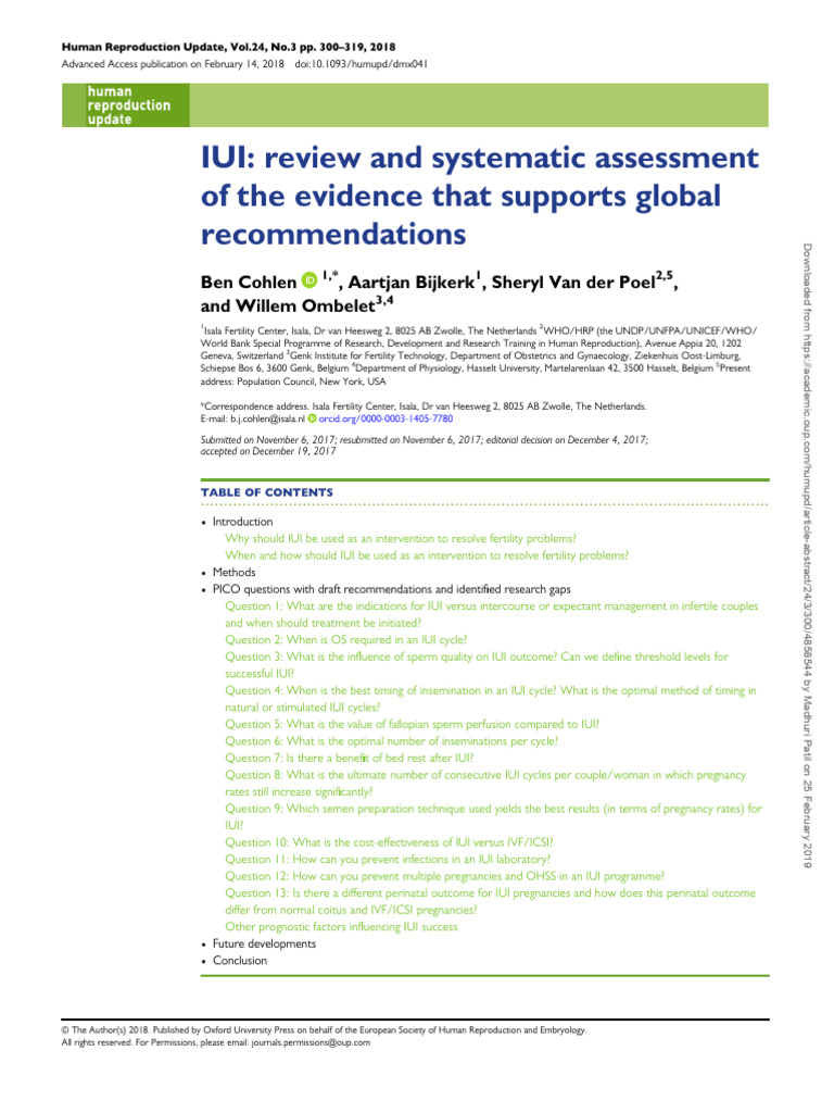 Iui | PDF | Infertility | In Vitro Fertilisation