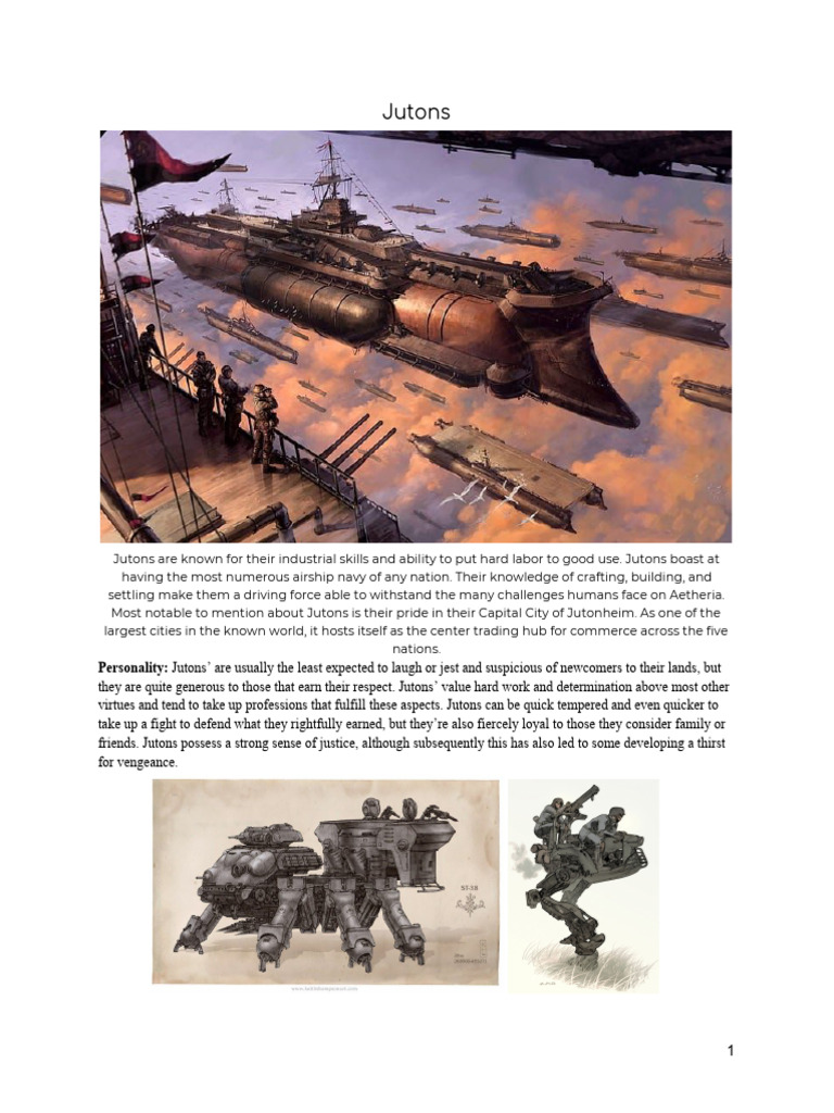 Jutons: Builders of Aetheria | PDF