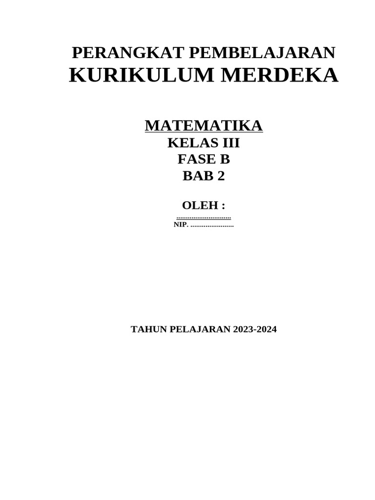 Materi Matematika Kelas 3 Bab 2 | PDF