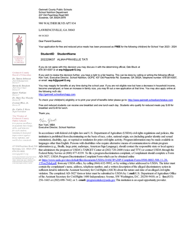 Letter 202229637 Free (En) | PDF | United States Department Of ...