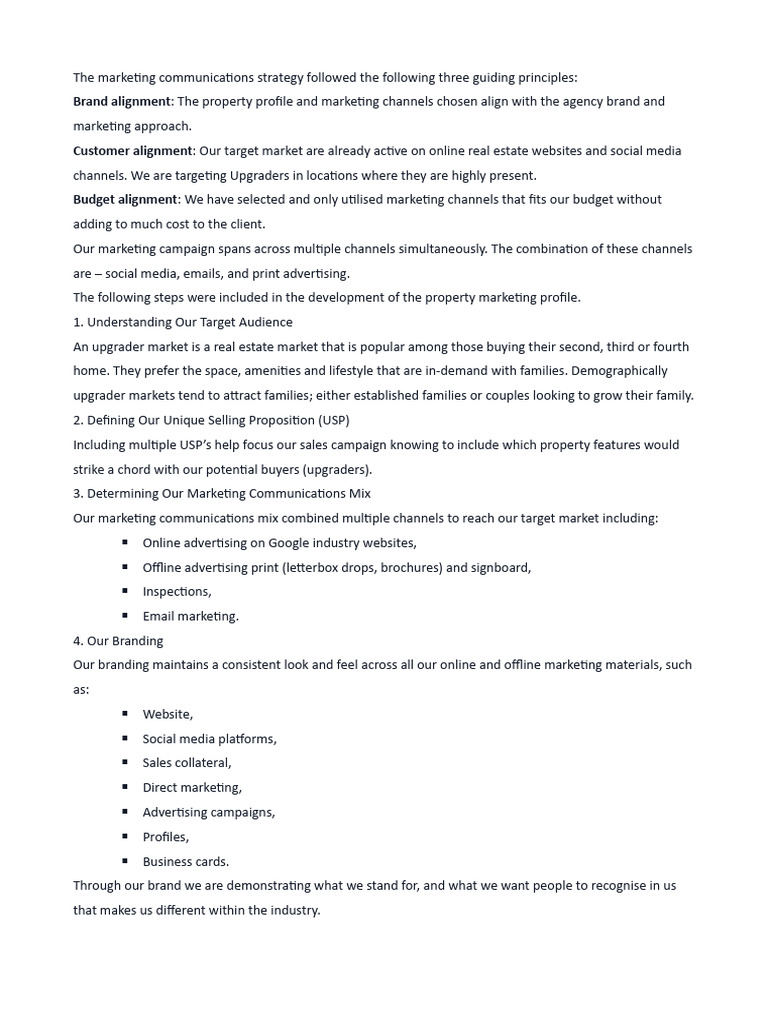 Property Marketing Strategy PDF | PDF | Advertising | Brand - Penthouse Marketing Strategy