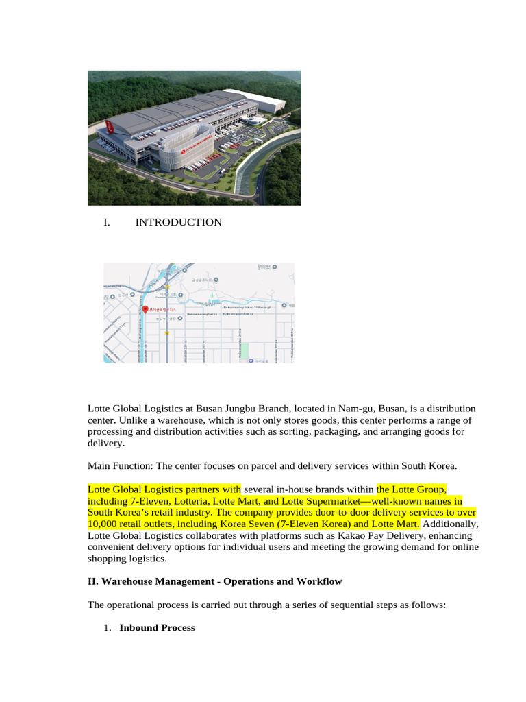 Lotte Global Logistics Operations Overview | PDF | Logistics | Warehouse