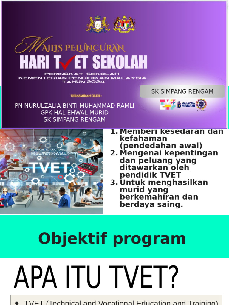 Kepentingan Pendidikan TVET di SKSR | PDF