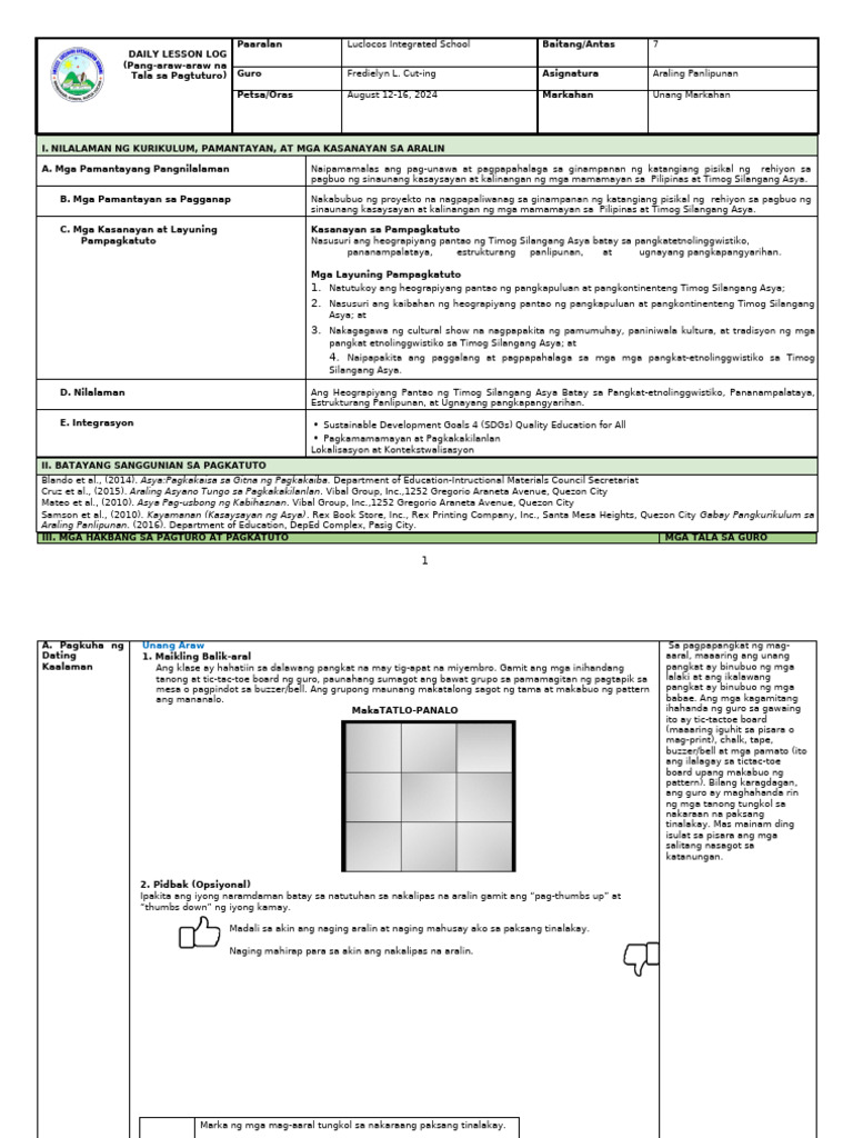 Q1 - LE - AP 7 - Lesson 5 - Week 3 - EDITED | PDF