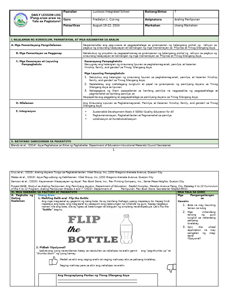 Q1 - LE - AP 7 - Lesson 5 - Week 4 - EDITED | PDF