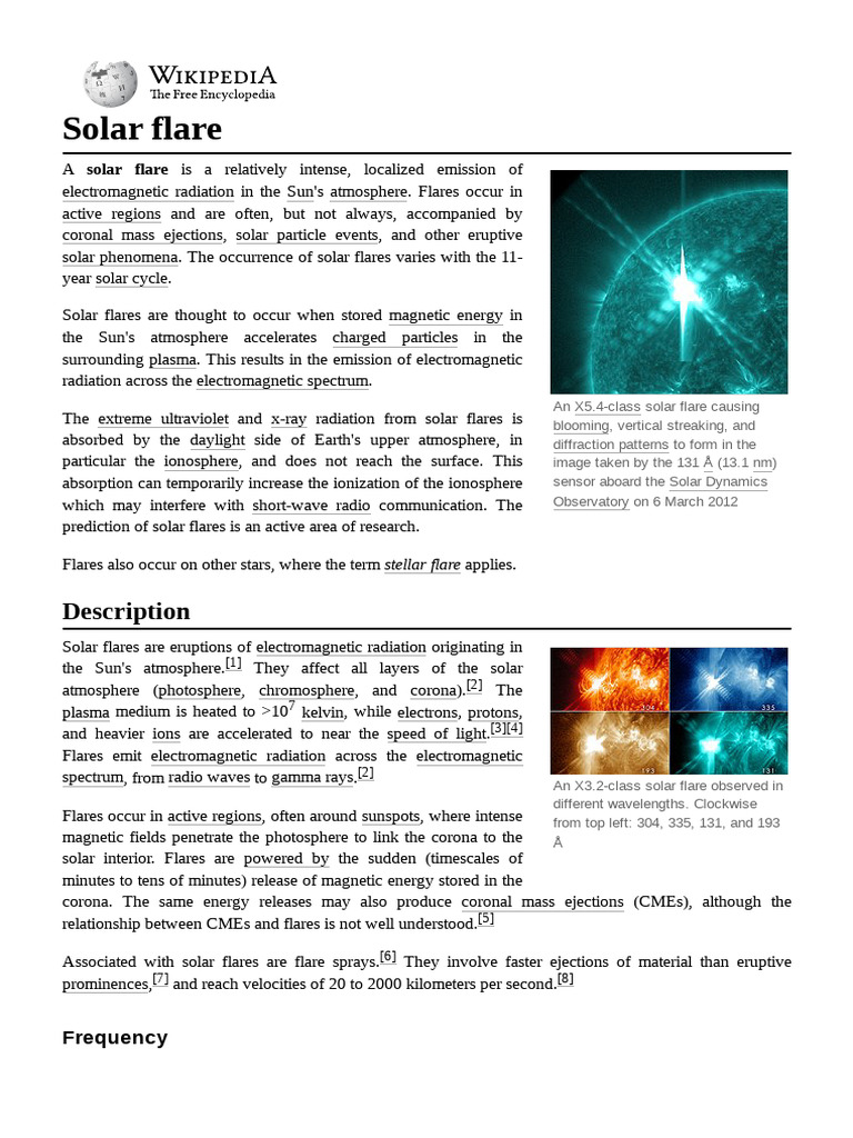 Solar Flare | PDF | Solar Flare | Electromagnetism