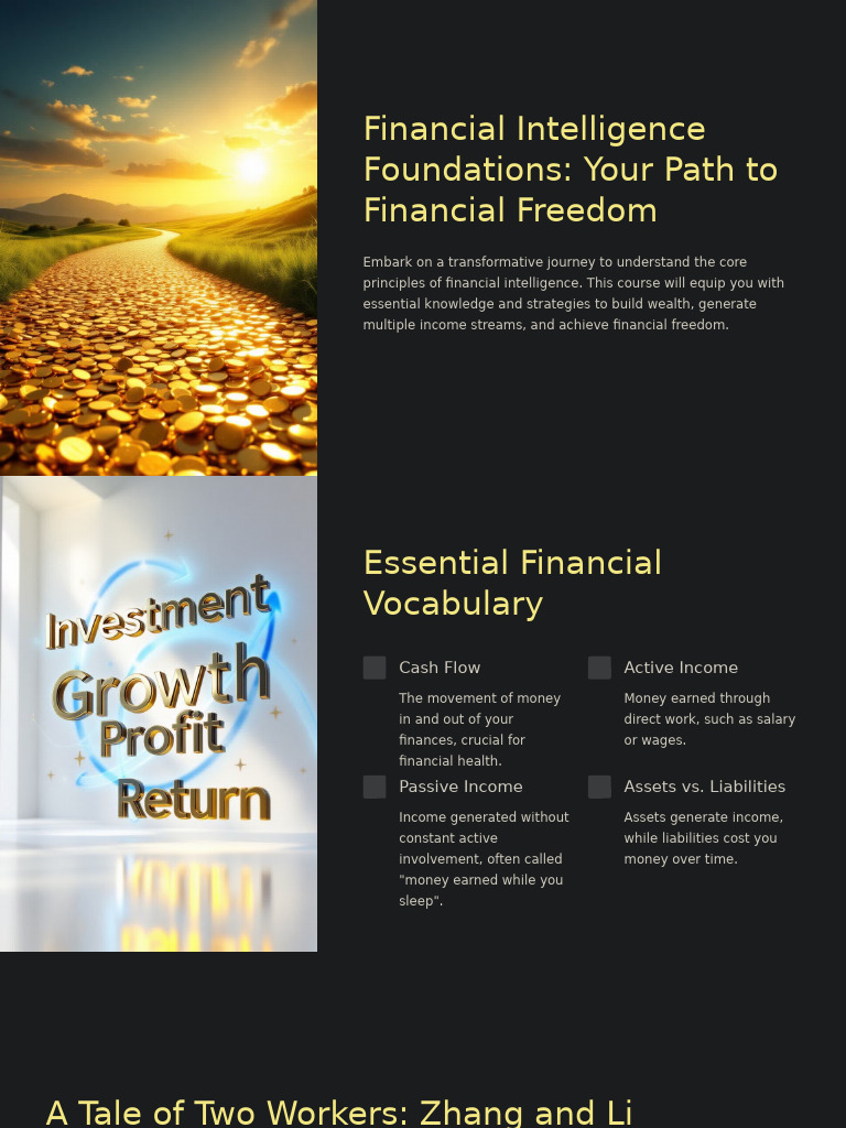 Financial Intelligence for Wealth Building | PDF | Income ...