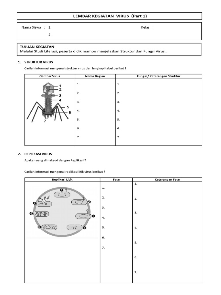 Lembar Kegiatan Virus 2023 Part 1 Pdf