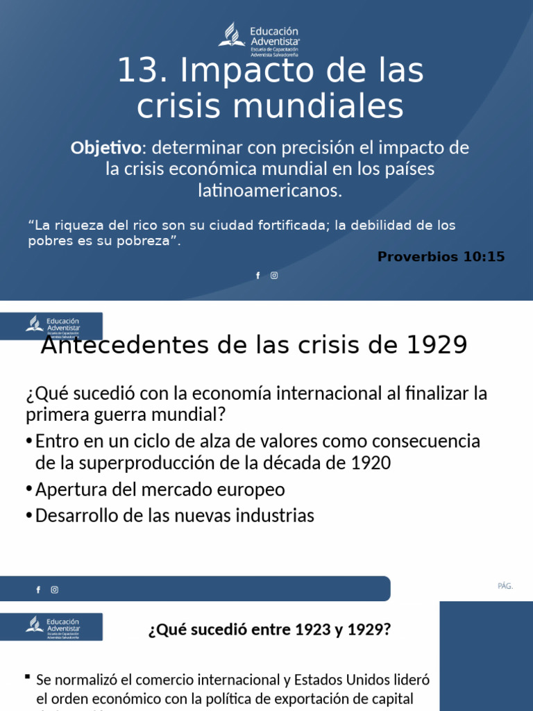 Impacto de Crisis Económicas en América Latina | PDF | Gran depresion ...
