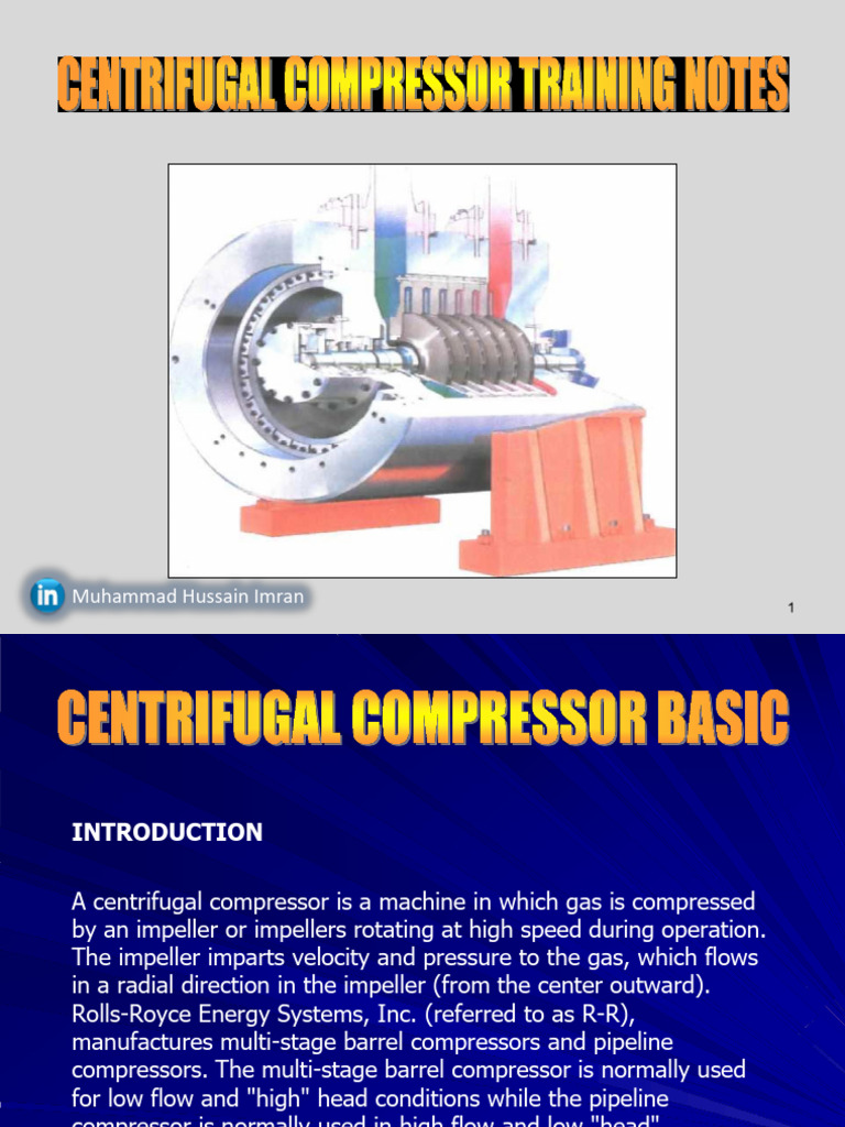 Centrifugal Compressor Training Notes Pdf Heat Turbine