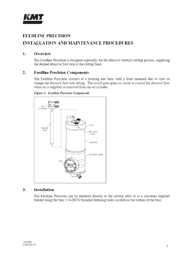 Feedline Precision Precision Installation and Maintenance Procedures ...