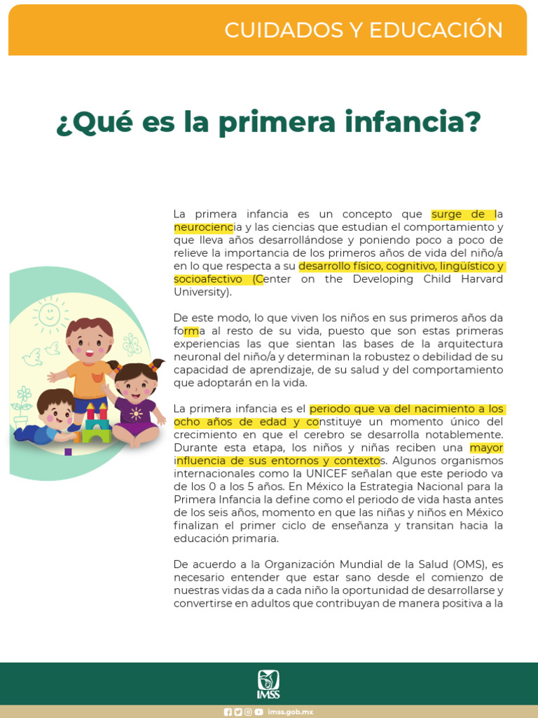 Importancia de la Primera Infancia | PDF