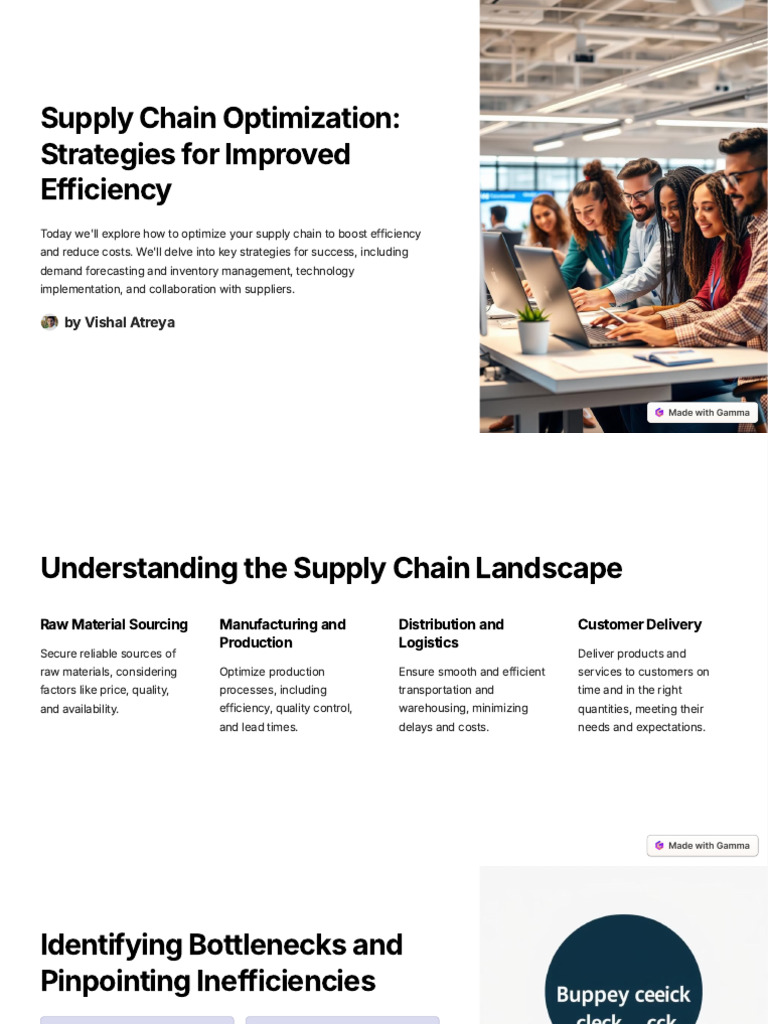 Supply Chain Optimization Strategies For Improved Efficiency | PDF ...