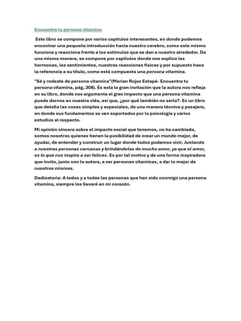 Encuentra tu persona vitamina - 1