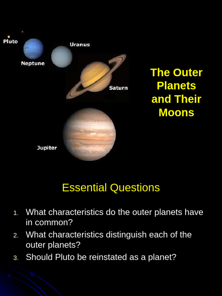Characteristics of Outer Planets | PDF | Planets | Jupiter