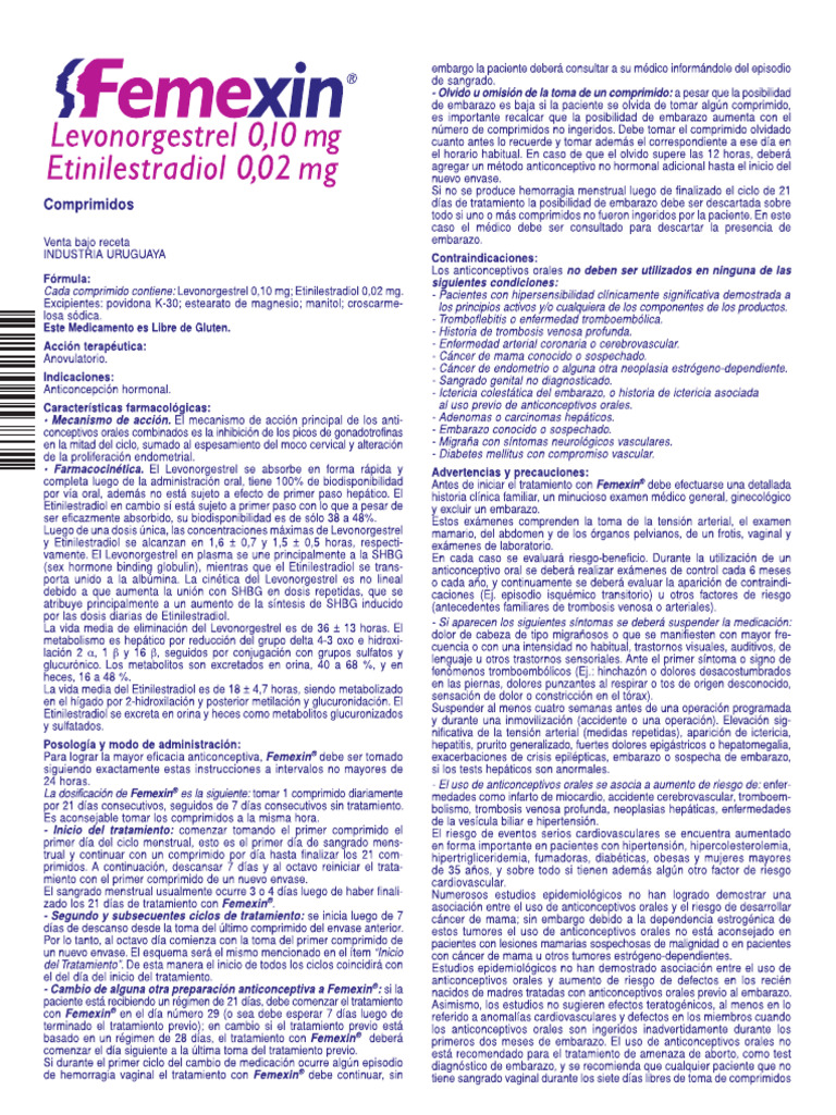 Prospecto Femexin | PDF