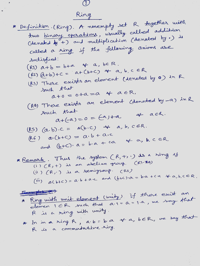 Ring Th Notes 1 10 Pdf